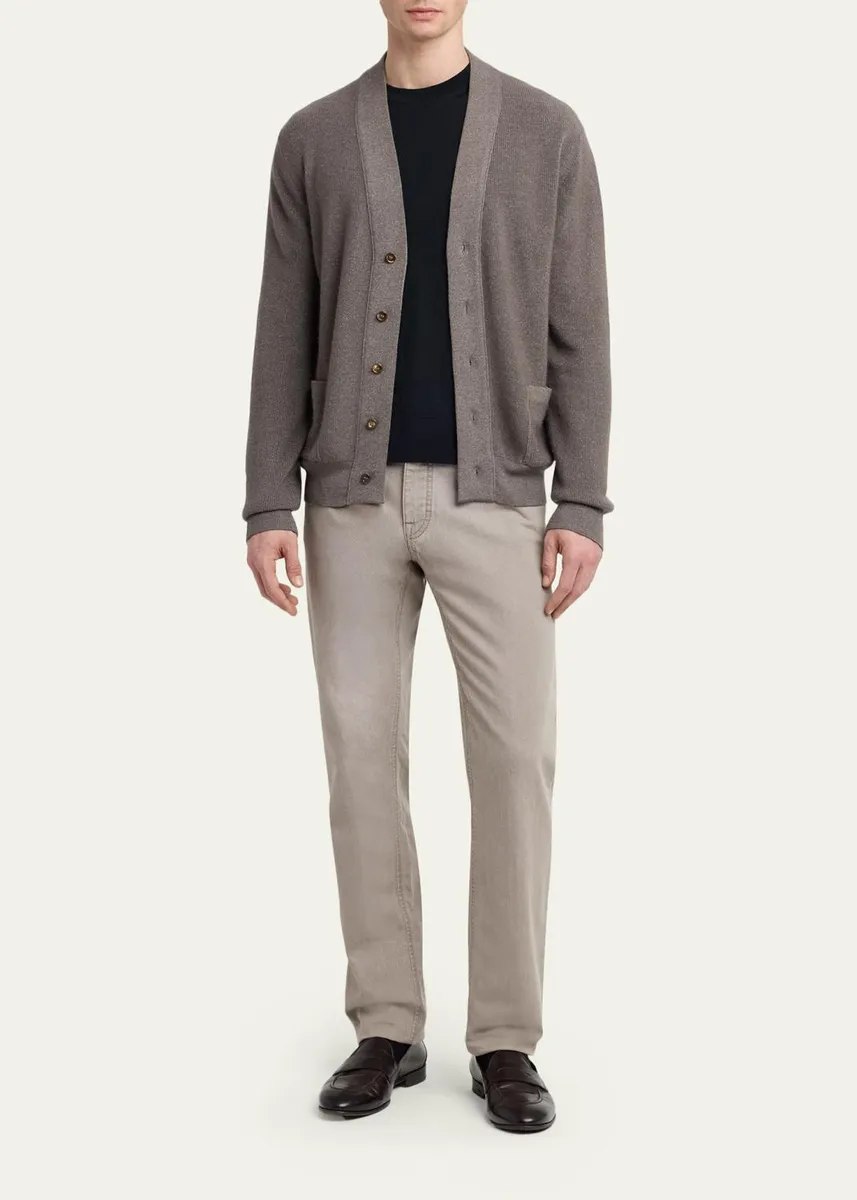 Brioni Men's Wool, Cashmere and Silk 18GG Knit Cardigan | Thumbnail 2