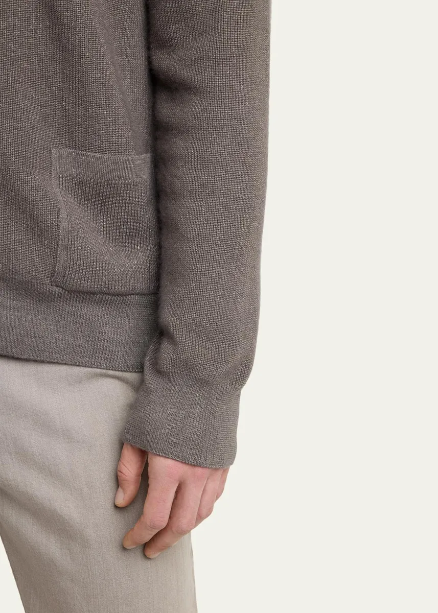 Brioni Men's Wool, Cashmere and Silk 18GG Knit Cardigan | Thumbnail 5