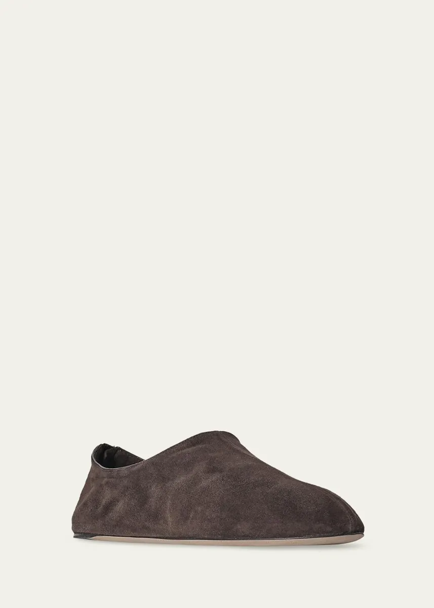 The Row Stellene Suede Slippers | Thumbnail 2 The Row Stellene Suede Slippers | Thumbnail 2