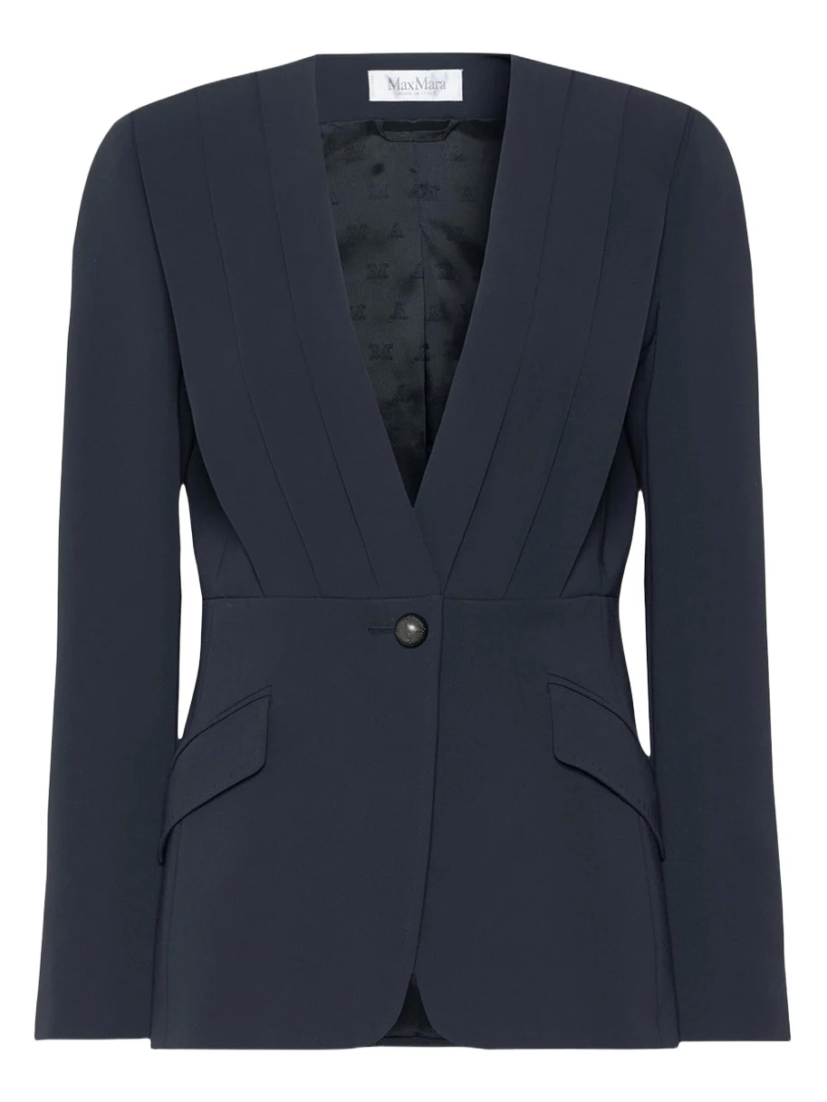 Pleated Single-Breasted Jacket Pleated Single-Breasted Jacket