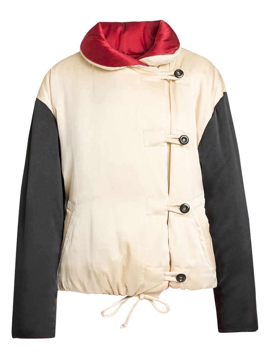 Isabel Marant Bleza Colorblock Silk Reversible Jacket