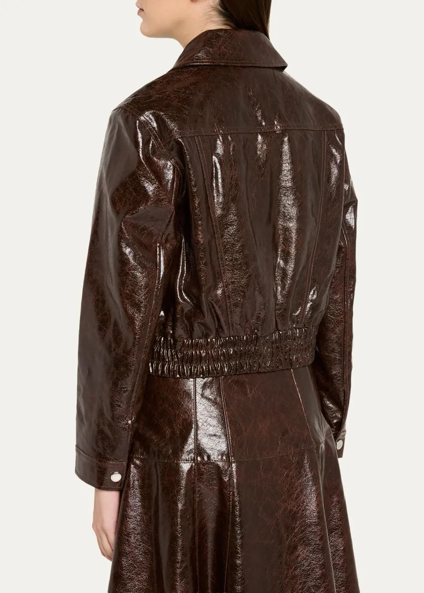 Cinq à Sept Tumbled Vegan Leather Jacket | Thumbnail 3 Cinq à Sept Tumbled Vegan Leather Jacket | Thumbnail 3