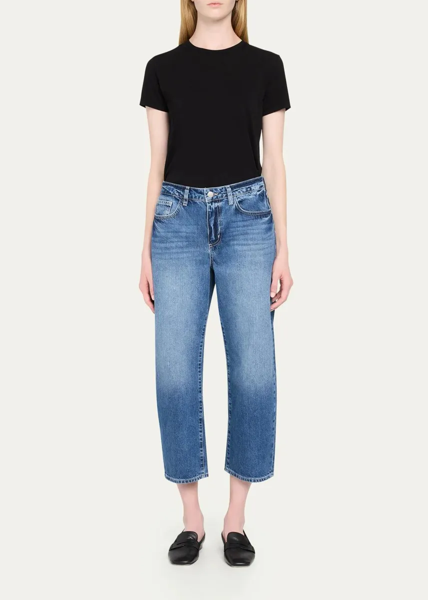 L'Agence Aileen Cotton Crewneck T-Shirt | Thumbnail 2 L'Agence Aileen Cotton Crewneck T-Shirt | Thumbnail 2