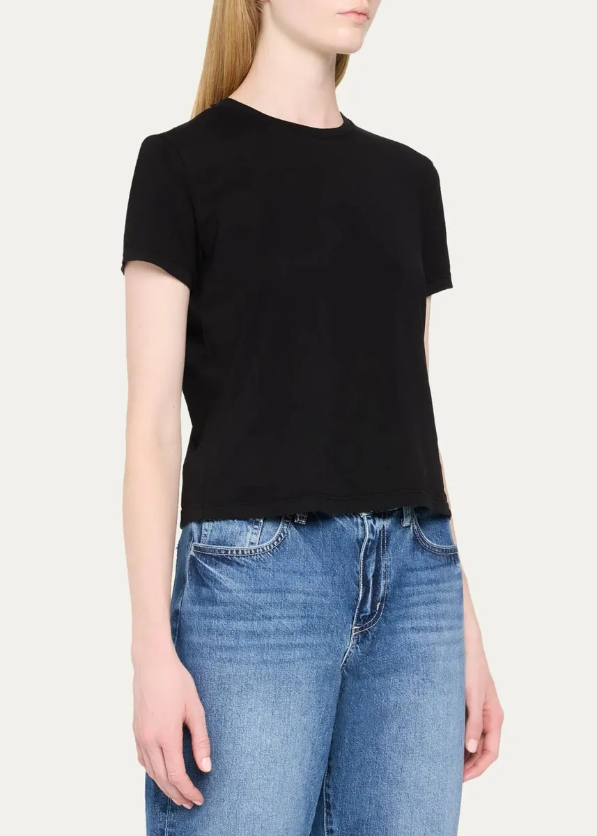 L'Agence Aileen Cotton Crewneck T-Shirt | Thumbnail 4 L'Agence Aileen Cotton Crewneck T-Shirt | Thumbnail 4