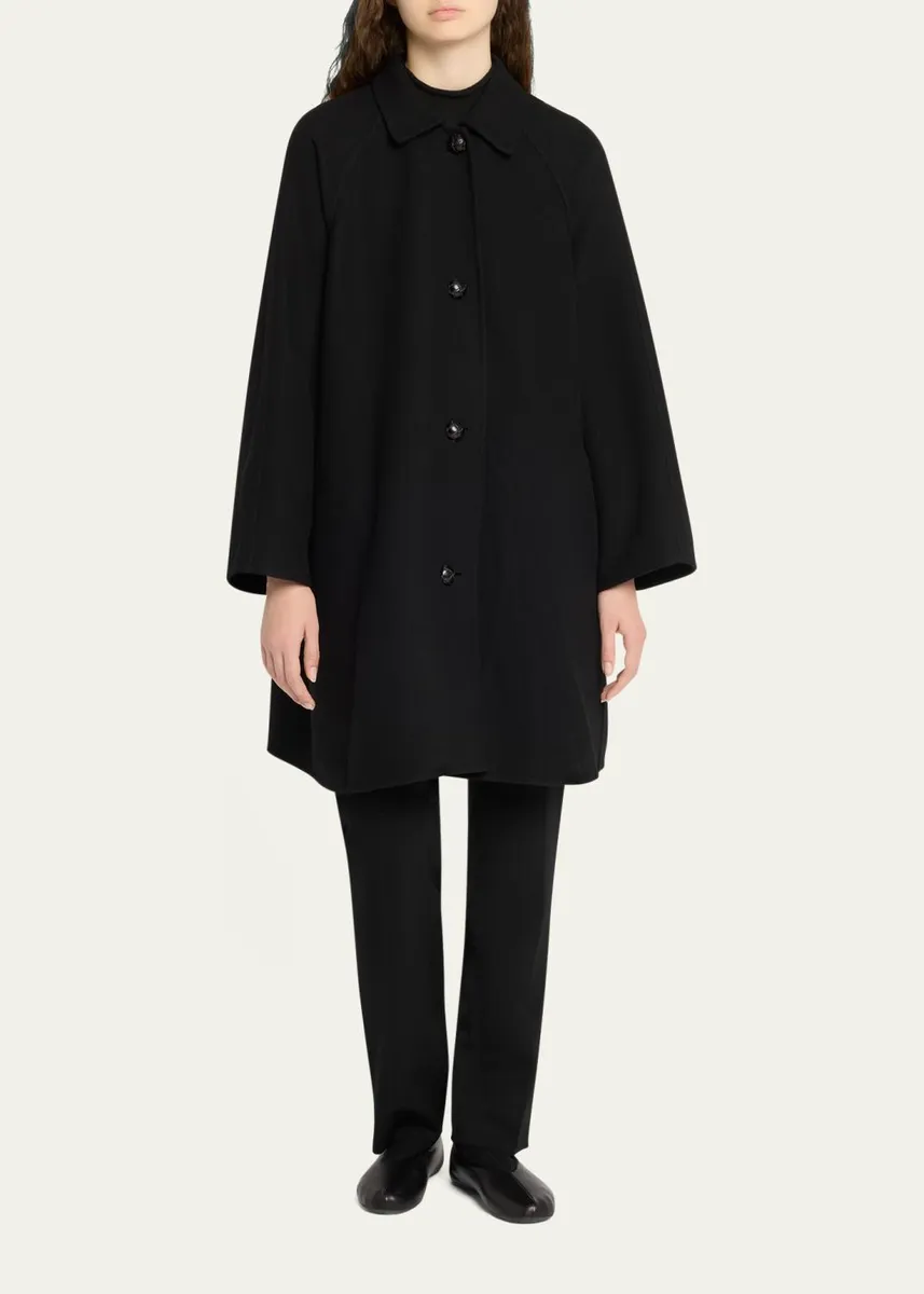 The Row Ina Wool-Cashmere Single-Breasted Car Coat | Thumbnail 2 The Row Ina Wool-Cashmere Single-Breasted Car Coat | Thumbnail 2