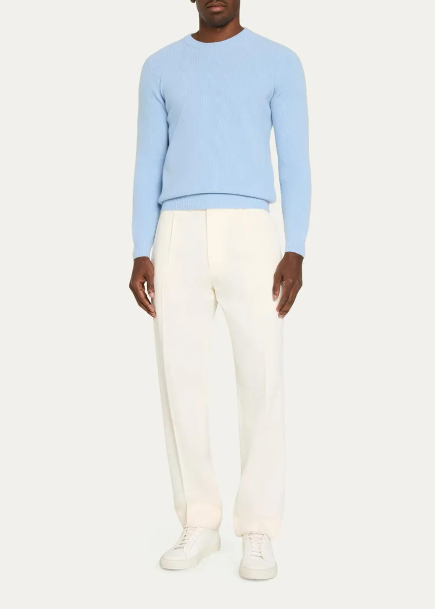 Fioroni Men's Cashmere Rib-Knit Sweater | Thumbnail 2 Fioroni Men's Cashmere Rib-Knit Sweater | Thumbnail 2