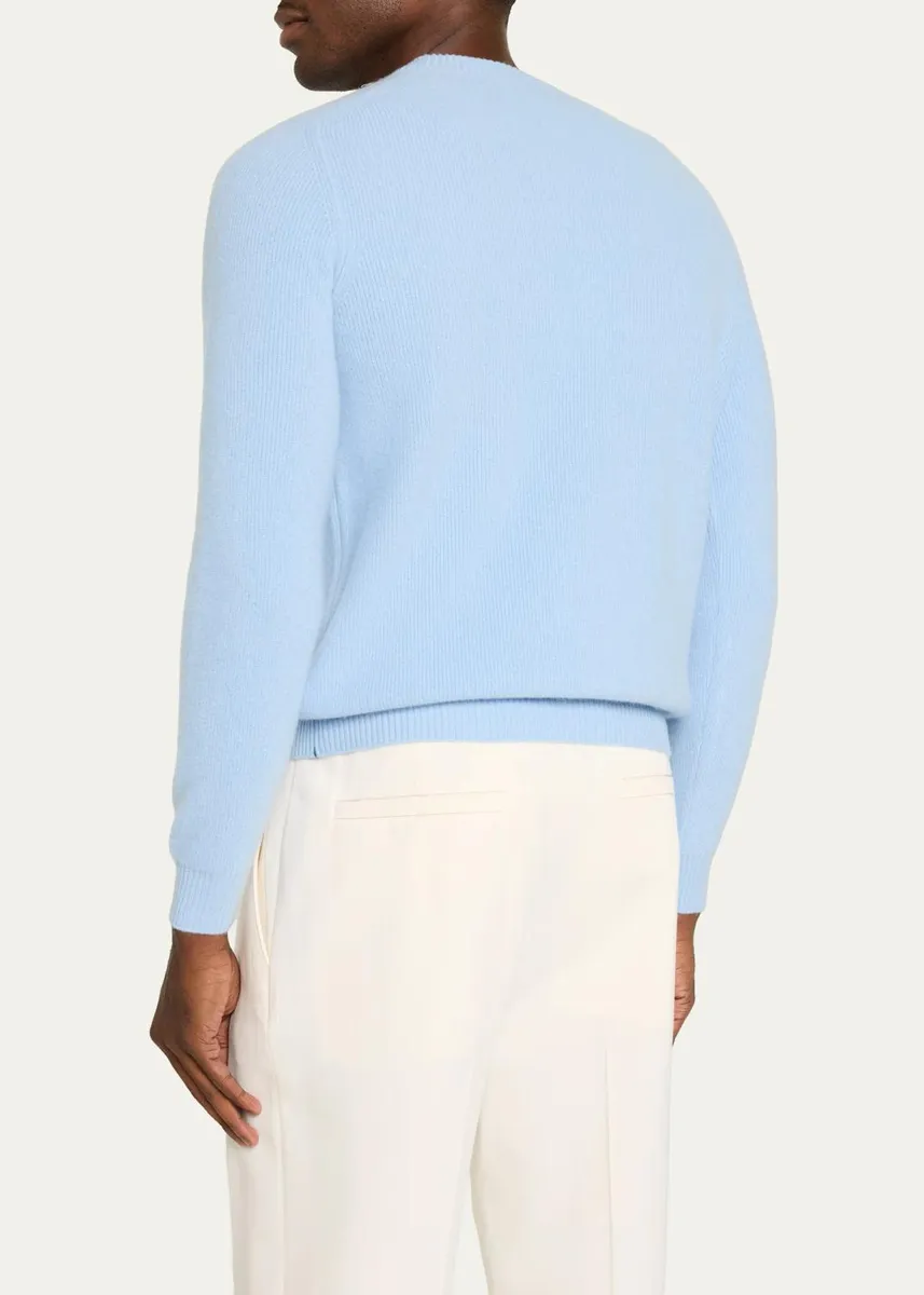 Fioroni Men's Cashmere Rib-Knit Sweater | Thumbnail 3 Fioroni Men's Cashmere Rib-Knit Sweater | Thumbnail 3