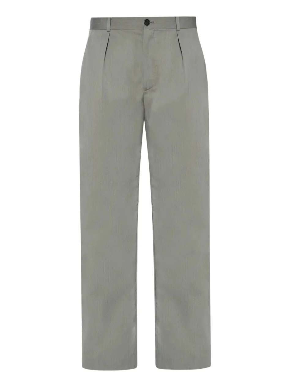 The Row Men's Tami Straight-Leg Pleated Wool Pants