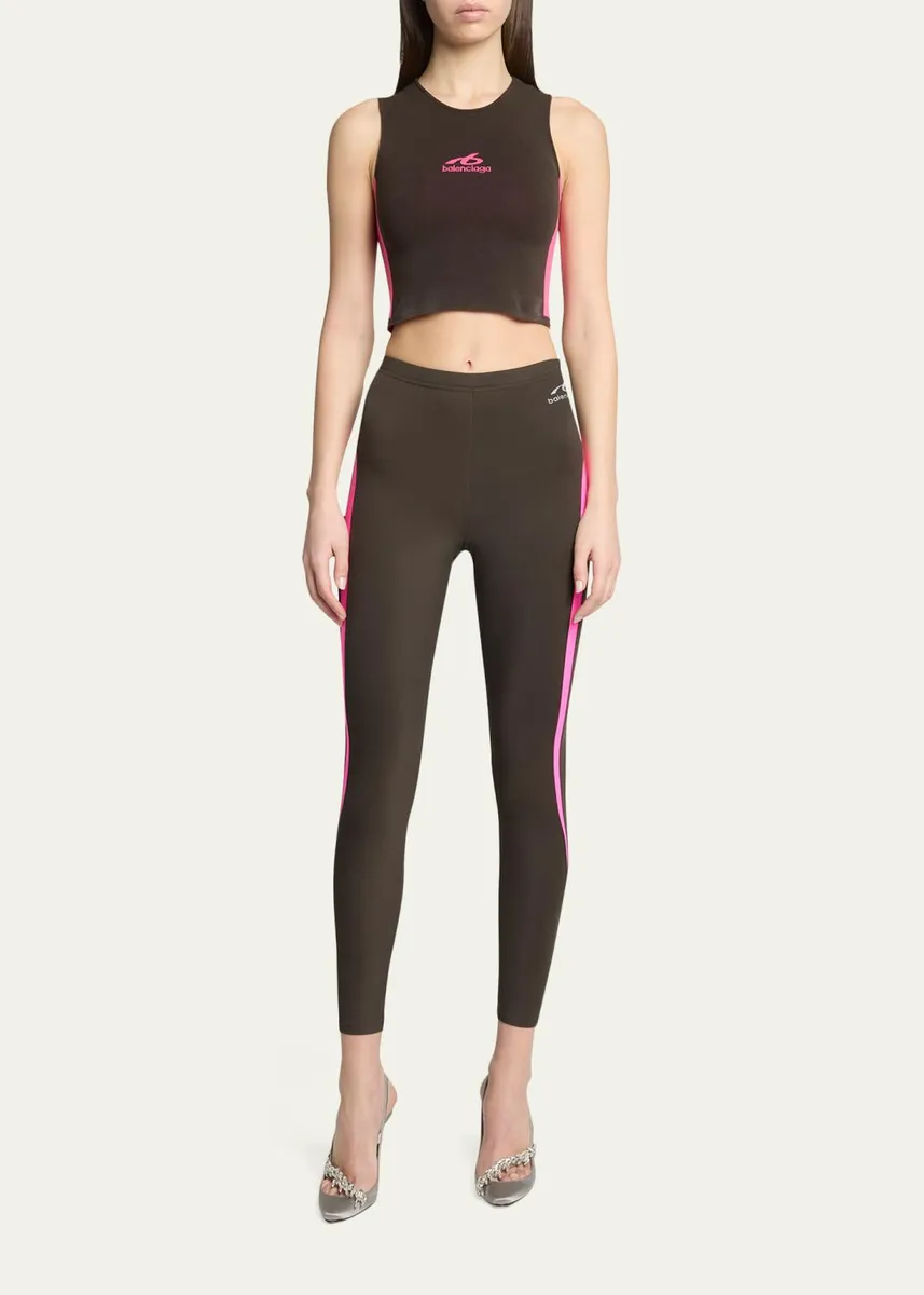Balenciaga Side Stripe Crop Leggings | Thumbnail 2