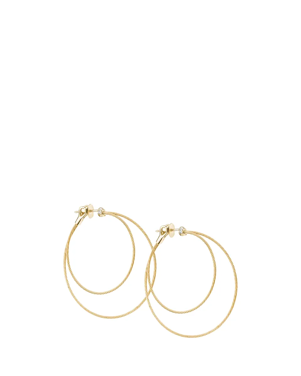 Paul Morelli 18K Gold & 0.11 TCW Diamond Hoop Earrings | Thumbnail 2 Paul Morelli 18K Gold & 0.11 TCW Diamond Hoop Earrings | Thumbnail 2