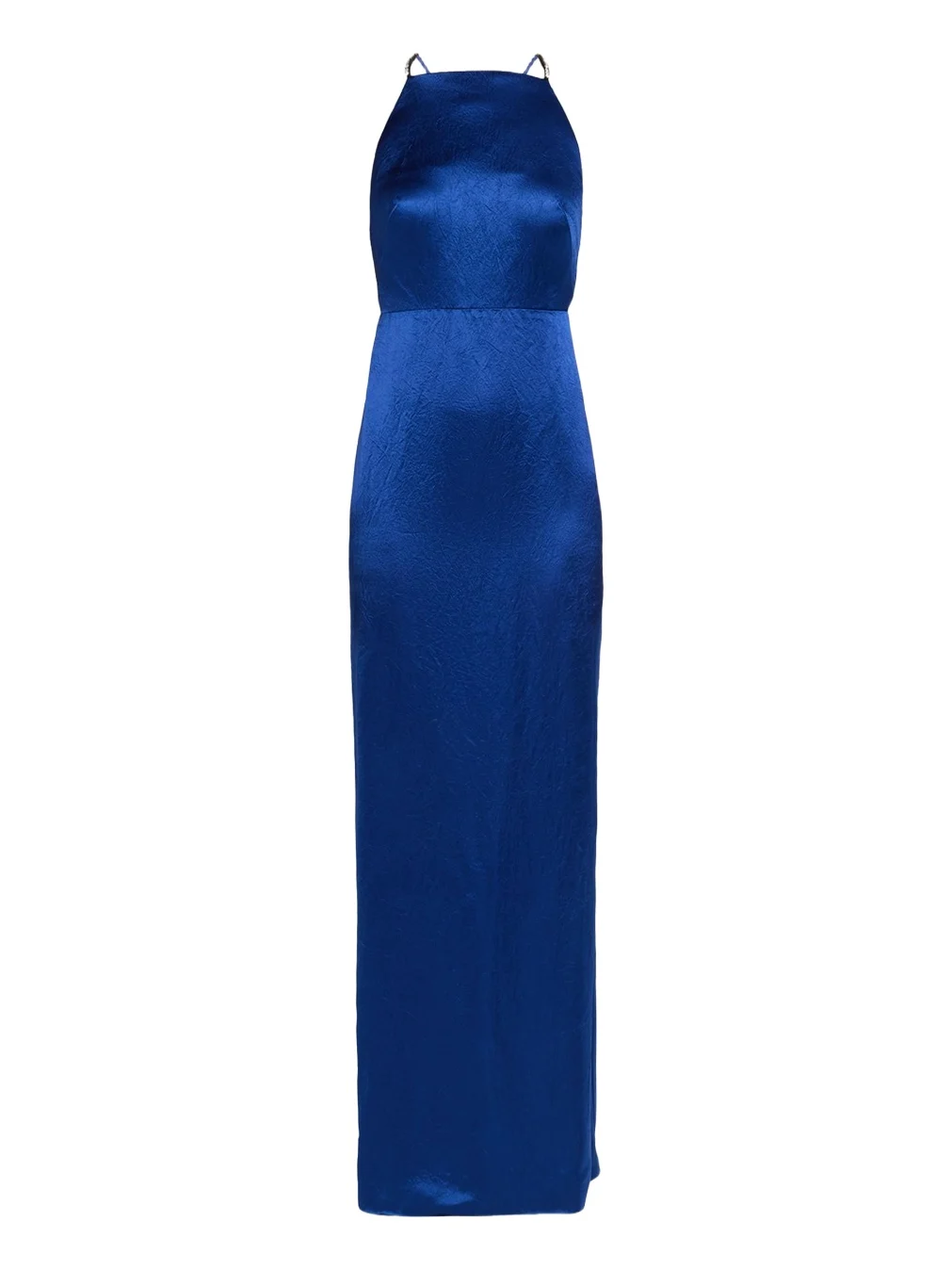 Crystal Strappy Backless Satin Apron Gown