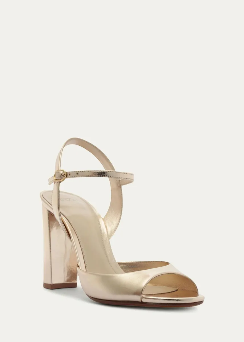Alexandre Birman 90mm Amy Metallic Leather Ankle-Strap Sandals | Thumbnail 2 Alexandre Birman 90mm Amy Metallic Leather Ankle-Strap Sandals | Thumbnail 2
