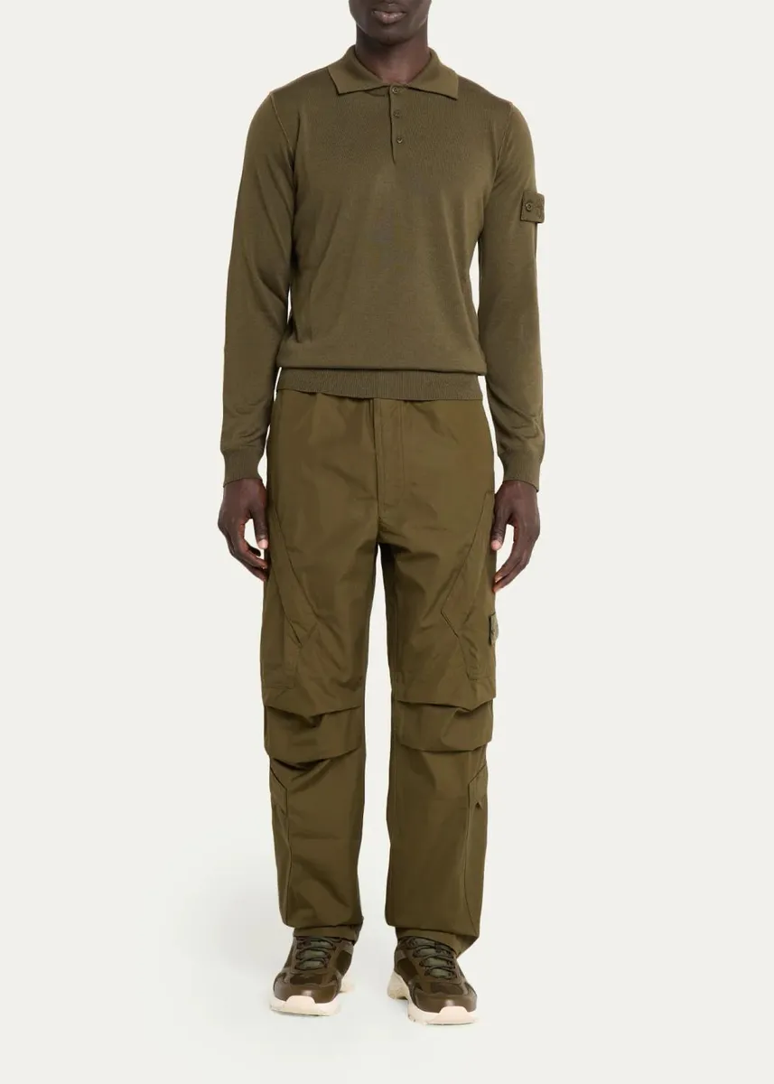 Stone Island Men's Cotton Relaxed-Fit Cargo Pants | Thumbnail 2 Stone Island Men's Cotton Relaxed-Fit Cargo Pants | Thumbnail 2
