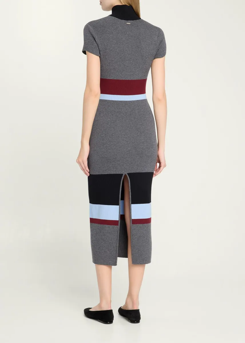 Toccin Dasha Striped Turtleneck Knit Midi Dress | Thumbnail 3 Toccin Dasha Striped Turtleneck Knit Midi Dress | Thumbnail 3