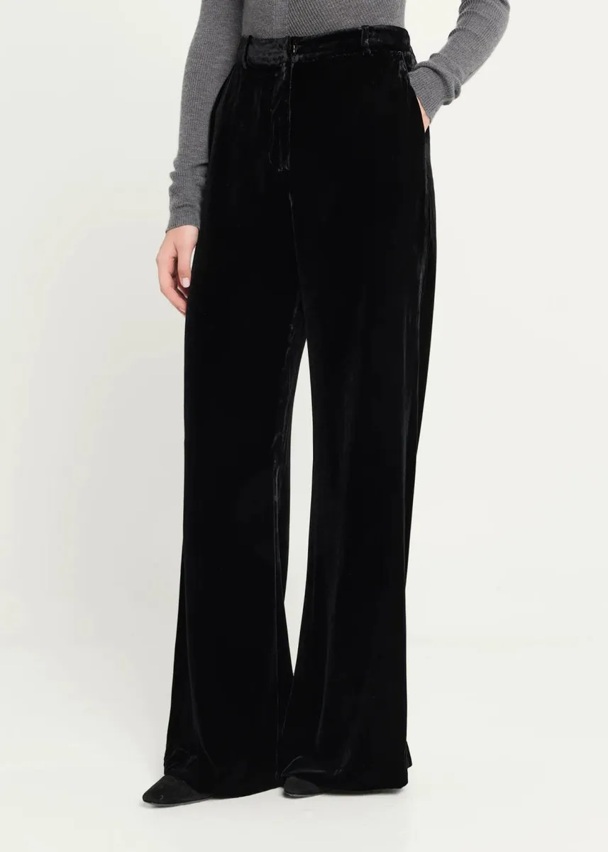 L'Agence Pilar Velvet Wide-Leg Pants | Thumbnail 4