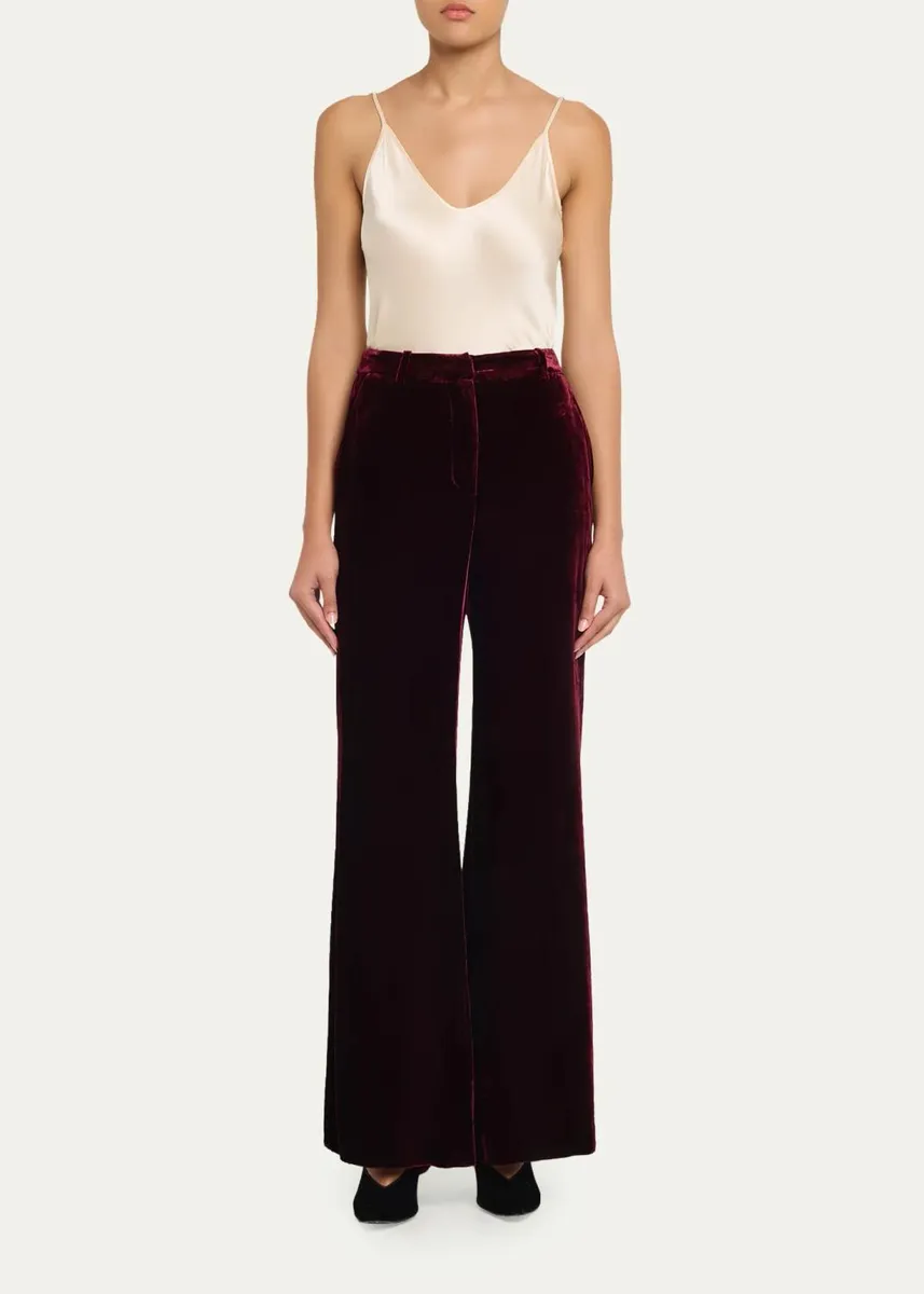 L'Agence Pilar Velvet Wide-Leg Pants | Thumbnail 6