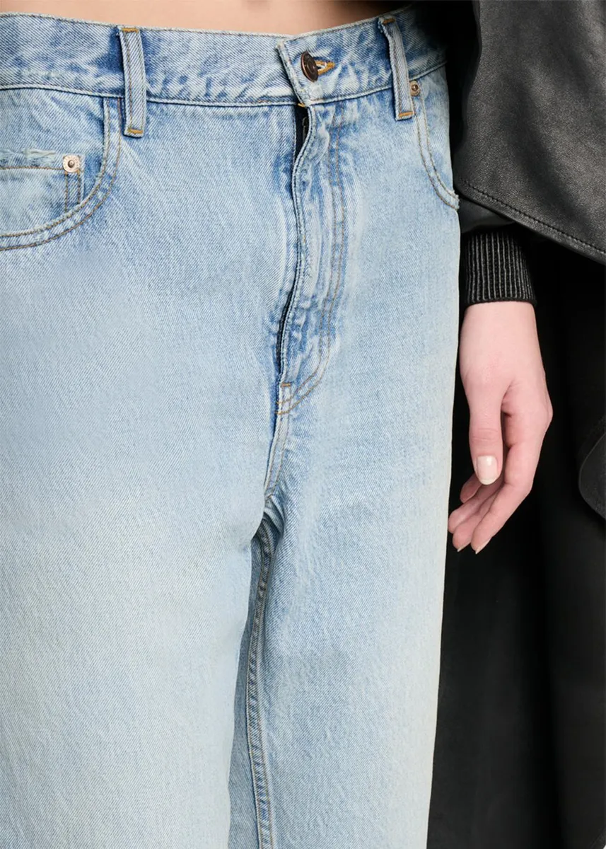 Balenciaga Organic Cotton Vintage Straight-Leg Crop Jeans | Thumbnail 5