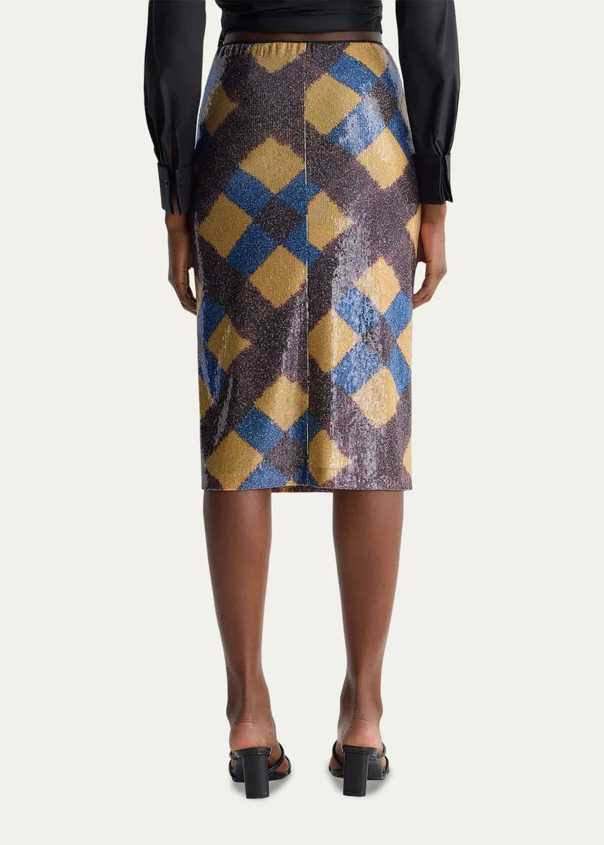 Diane von Furstenberg Bianca Sequin Mesh Midi Pencil Skirt | Thumbnail 3 Diane von Furstenberg Bianca Sequin Mesh Midi Pencil Skirt | Thumbnail 3