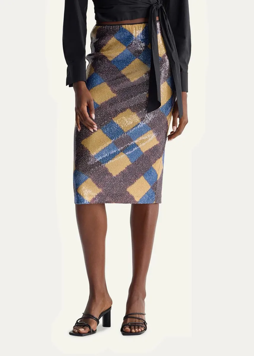 Diane von Furstenberg Bianca Sequin Mesh Midi Pencil Skirt | Thumbnail 4 Diane von Furstenberg Bianca Sequin Mesh Midi Pencil Skirt | Thumbnail 4
