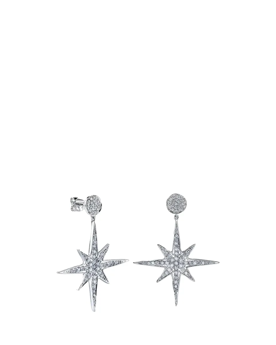 Sydney Evan 14K Yellow Gold & 1.078 TCW Diamond Stardust Drop Earrings | Thumbnail 2