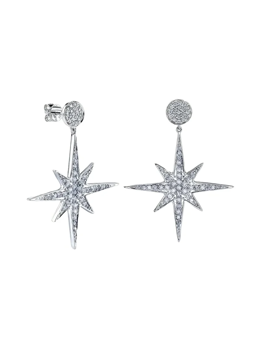14K Yellow Gold & 1.078 TCW Diamond Stardust Drop Earrings