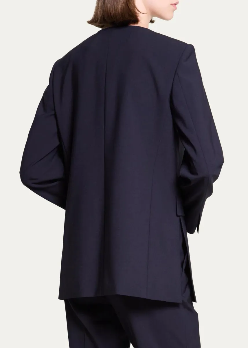 Theory Collarless V-Neck Blazer | Thumbnail 2