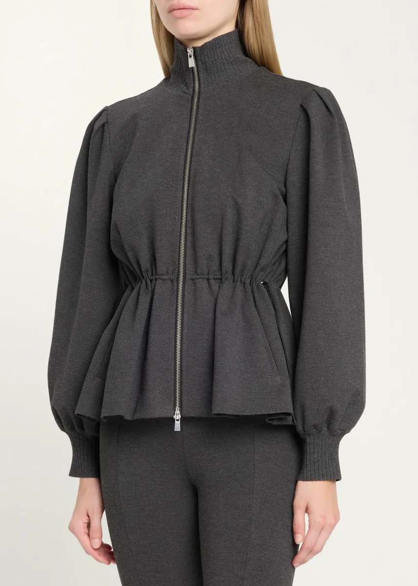 Toccin Ida Zip-Front Peplum Jacket | Thumbnail 4 Toccin Ida Zip-Front Peplum Jacket | Thumbnail 4