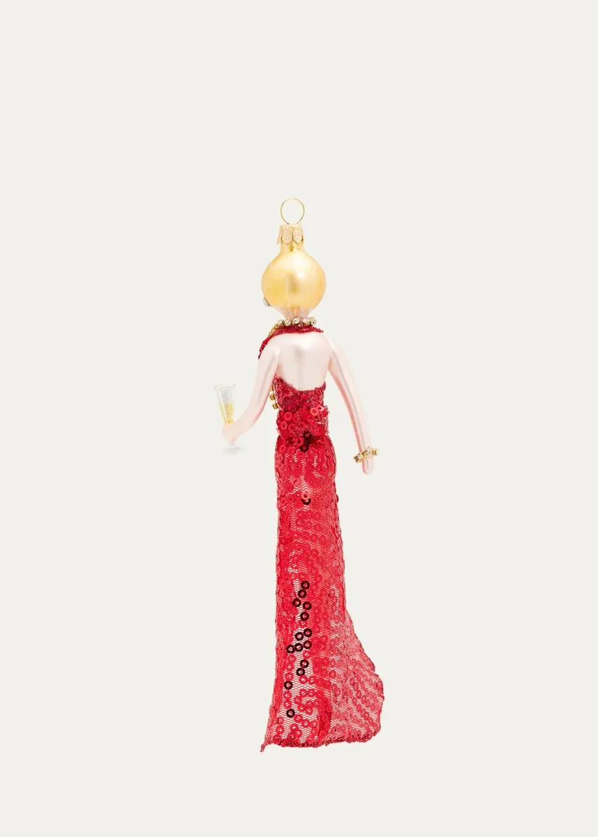 De Carlini Lady Sequined Glass Christmas Ornament | Thumbnail 2 De Carlini Lady Sequined Glass Christmas Ornament | Thumbnail 2