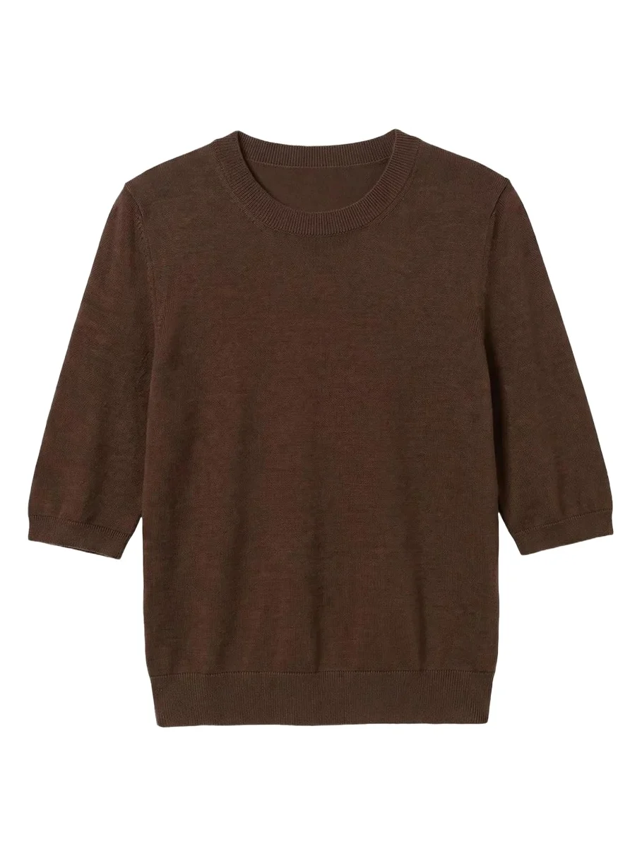 OFFICINE GÉNÉRALE Crewneck Wool-Silk Sweater