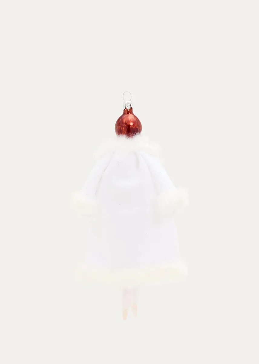 De Carlini Lady In White Pantsuit Glass Ornament | Thumbnail 2 De Carlini Lady In White Pantsuit Glass Ornament | Thumbnail 2