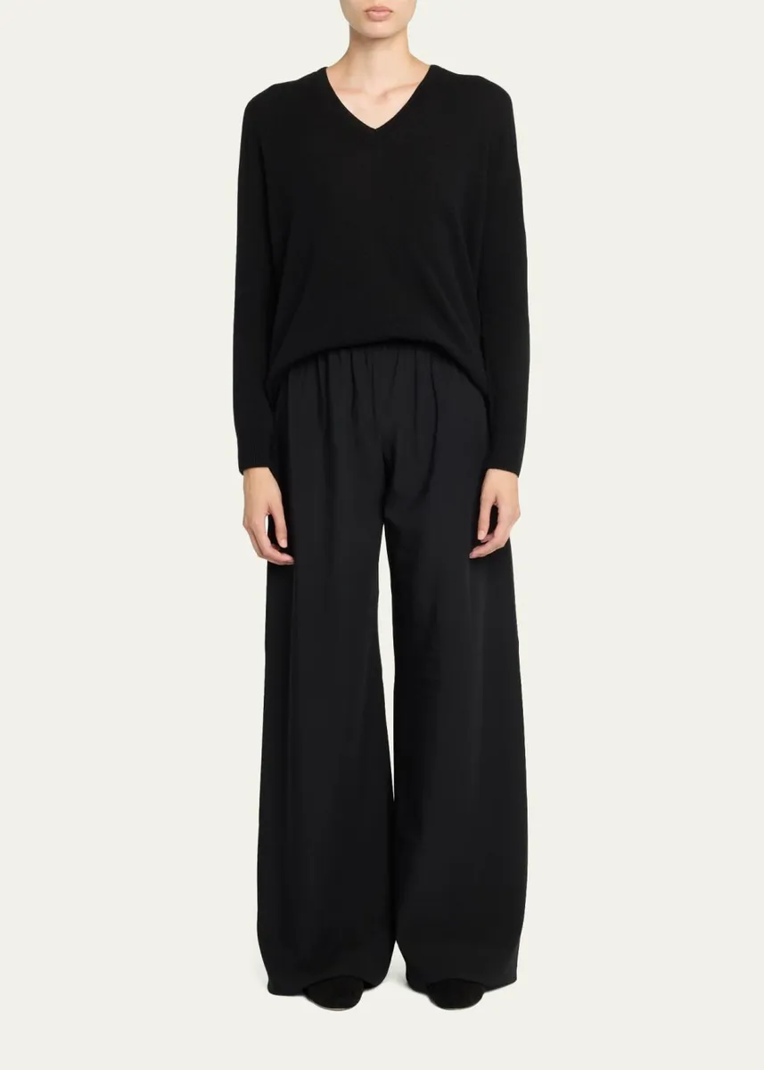 The Row Gala Wool Wide-Leg Pull-On Pants | Thumbnail 2