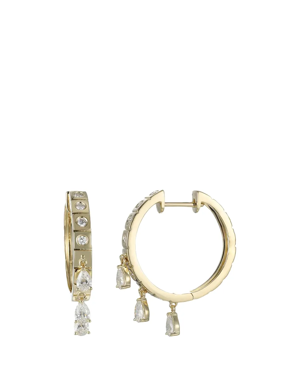 Type Jewelry LEGGO Fringe Diamond Small Hoop Earrings | Thumbnail 2 Type Jewelry LEGGO Fringe Diamond Small Hoop Earrings | Thumbnail 2