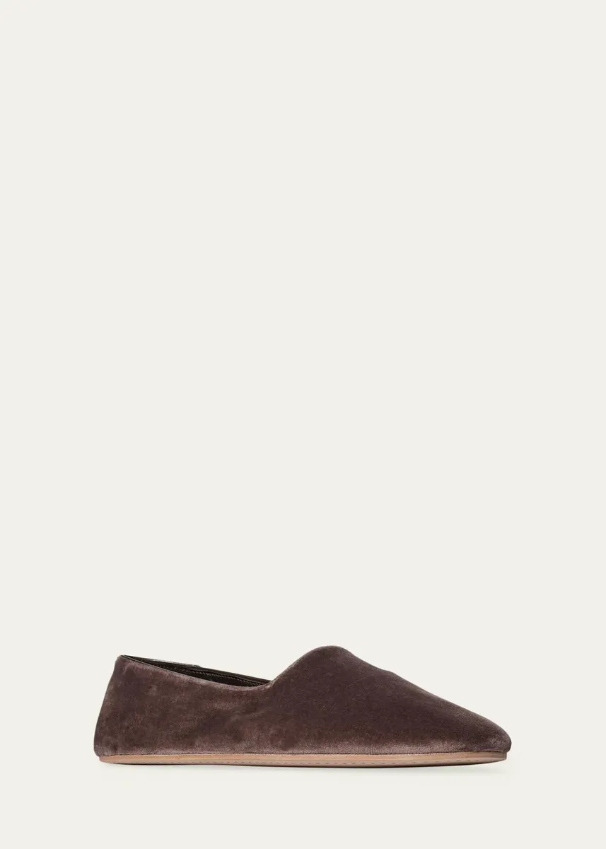 The Row Ponti Velvet Slippers | Thumbnail 2 The Row Ponti Velvet Slippers | Thumbnail 2