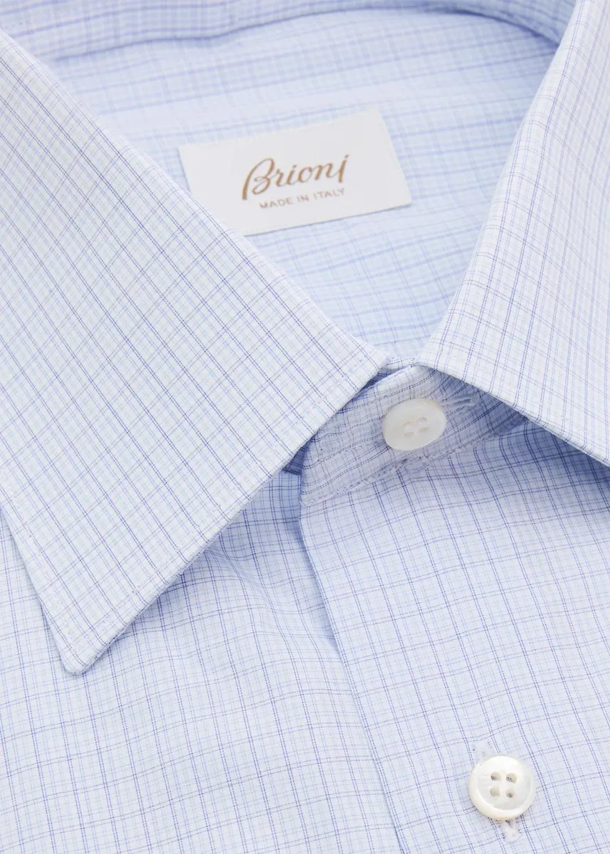 Brioni Men's Check Cotton Dress Shirt | Thumbnail 2 Brioni Men's Check Cotton Dress Shirt | Thumbnail 2