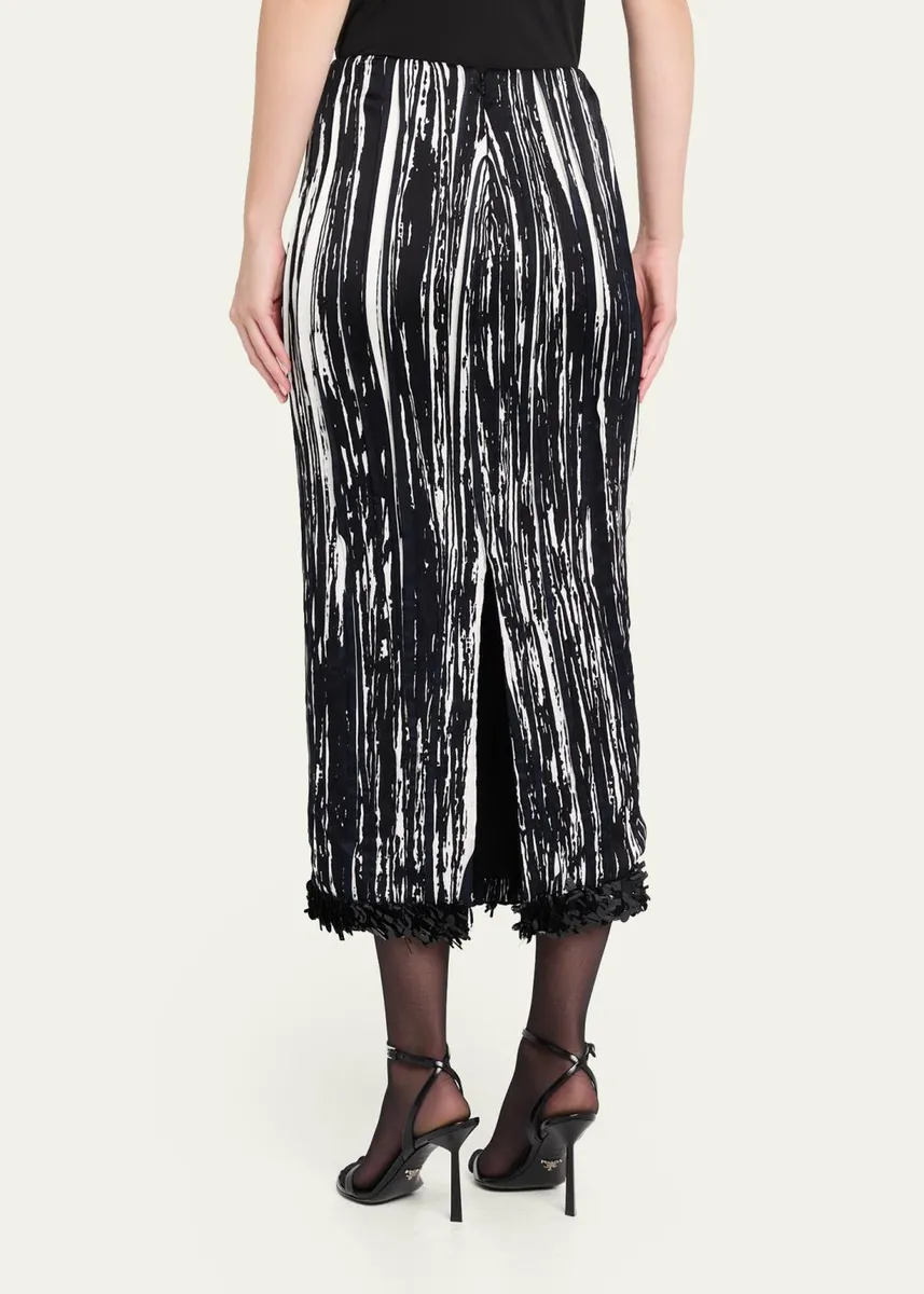 Brandon Maxwell Sinclair Sequin-Trim Midi Pencil Skirt | Thumbnail 3 Brandon Maxwell Sinclair Sequin-Trim Midi Pencil Skirt | Thumbnail 3