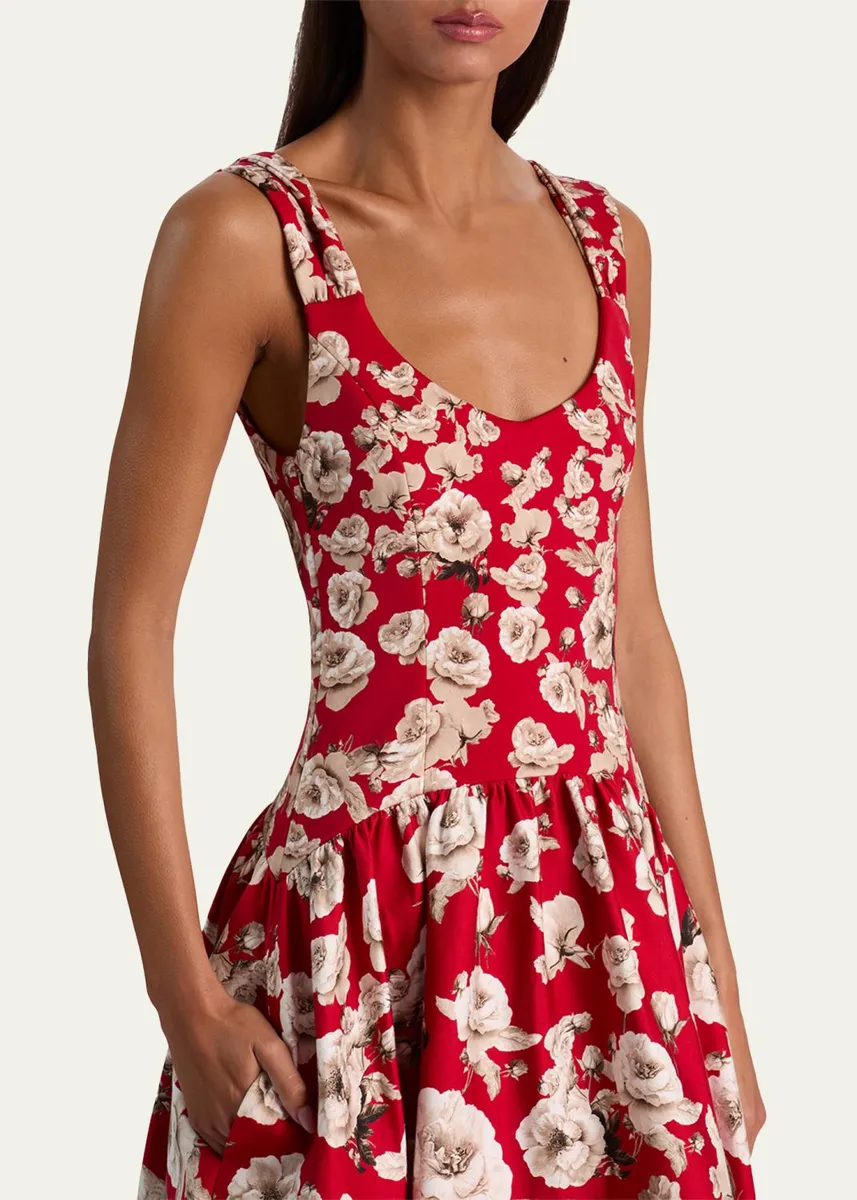 Alice + Olivia Oriana Floral Drop-Waist Maxi Dress | Thumbnail 5