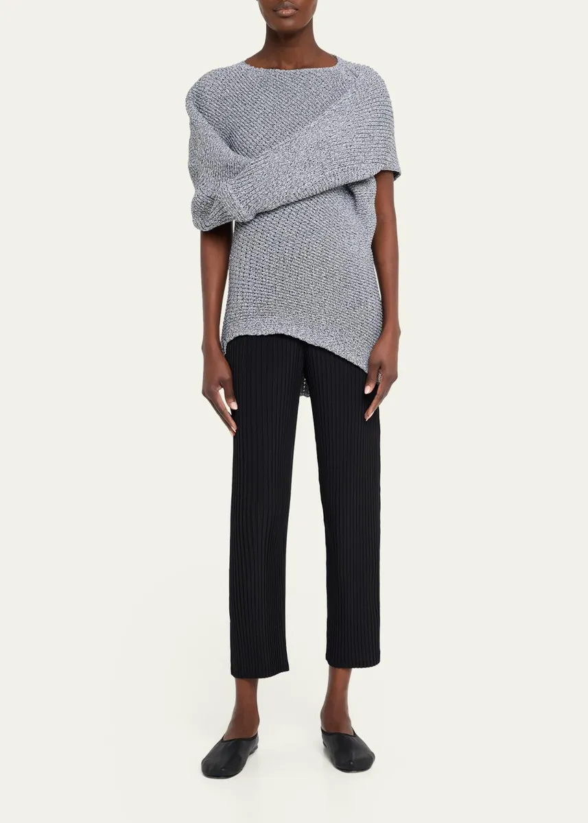 Issey Miyake Found Stone Short-Sleeve Mesh-Knit Top | Thumbnail 2 Issey Miyake Found Stone Short-Sleeve Mesh-Knit Top | Thumbnail 2
