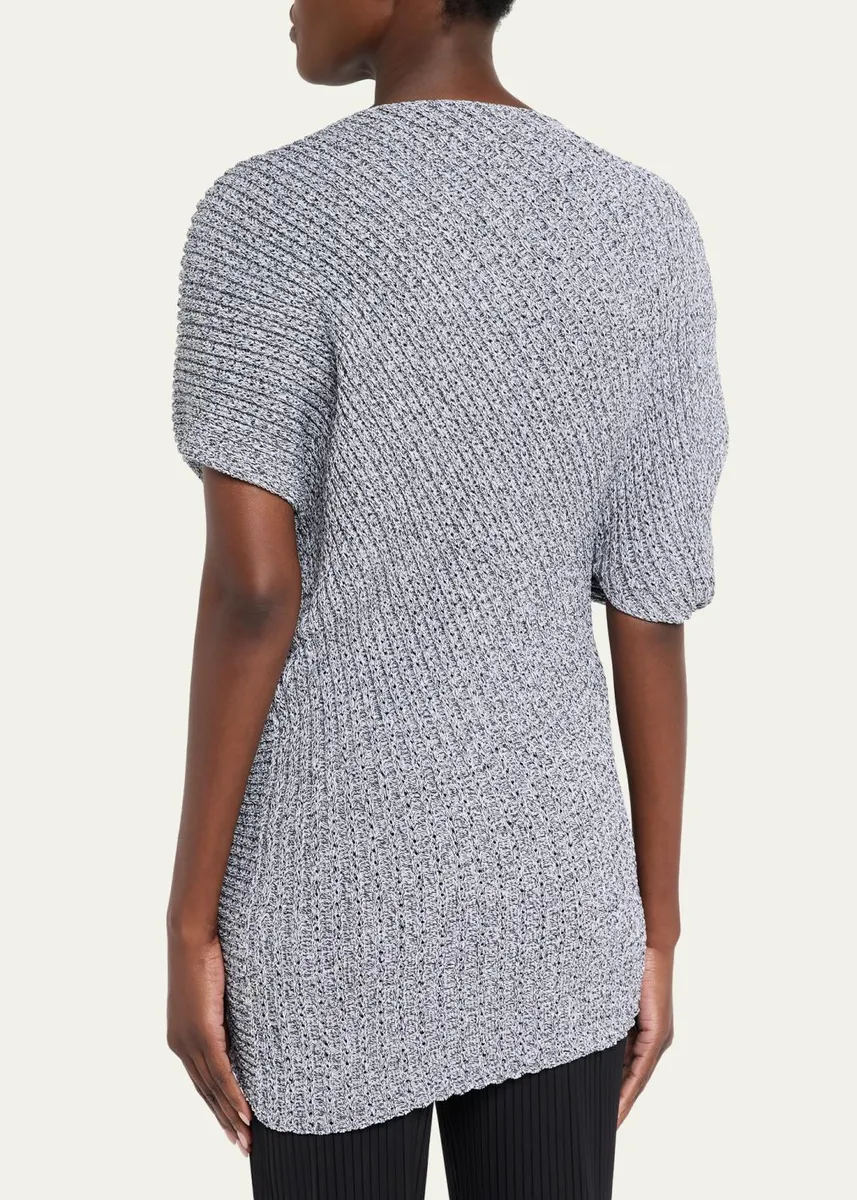 Issey Miyake Found Stone Short-Sleeve Mesh-Knit Top | Thumbnail 3 Issey Miyake Found Stone Short-Sleeve Mesh-Knit Top | Thumbnail 3