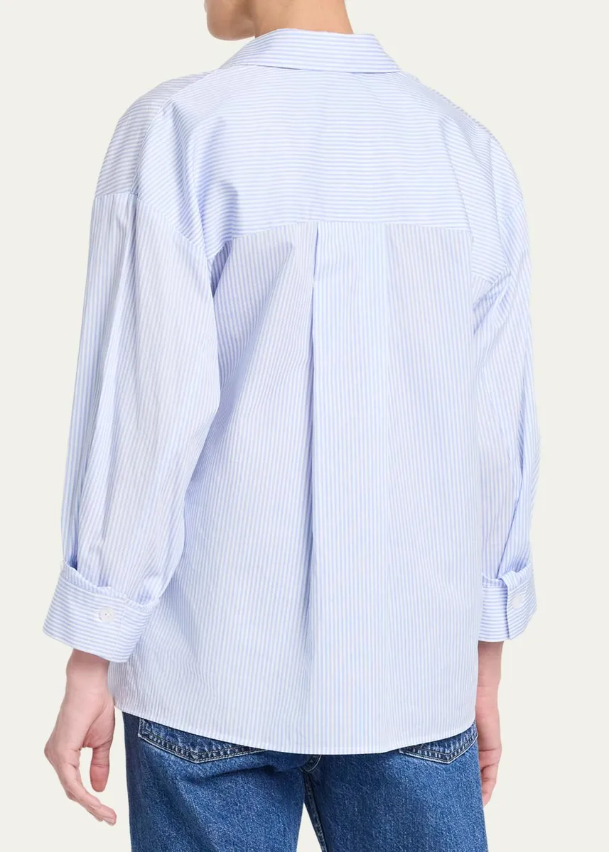 TWP Newest Earl Striped Asymmetric Button-Front Shirt | Thumbnail 2 TWP Newest Earl Striped Asymmetric Button-Front Shirt | Thumbnail 2