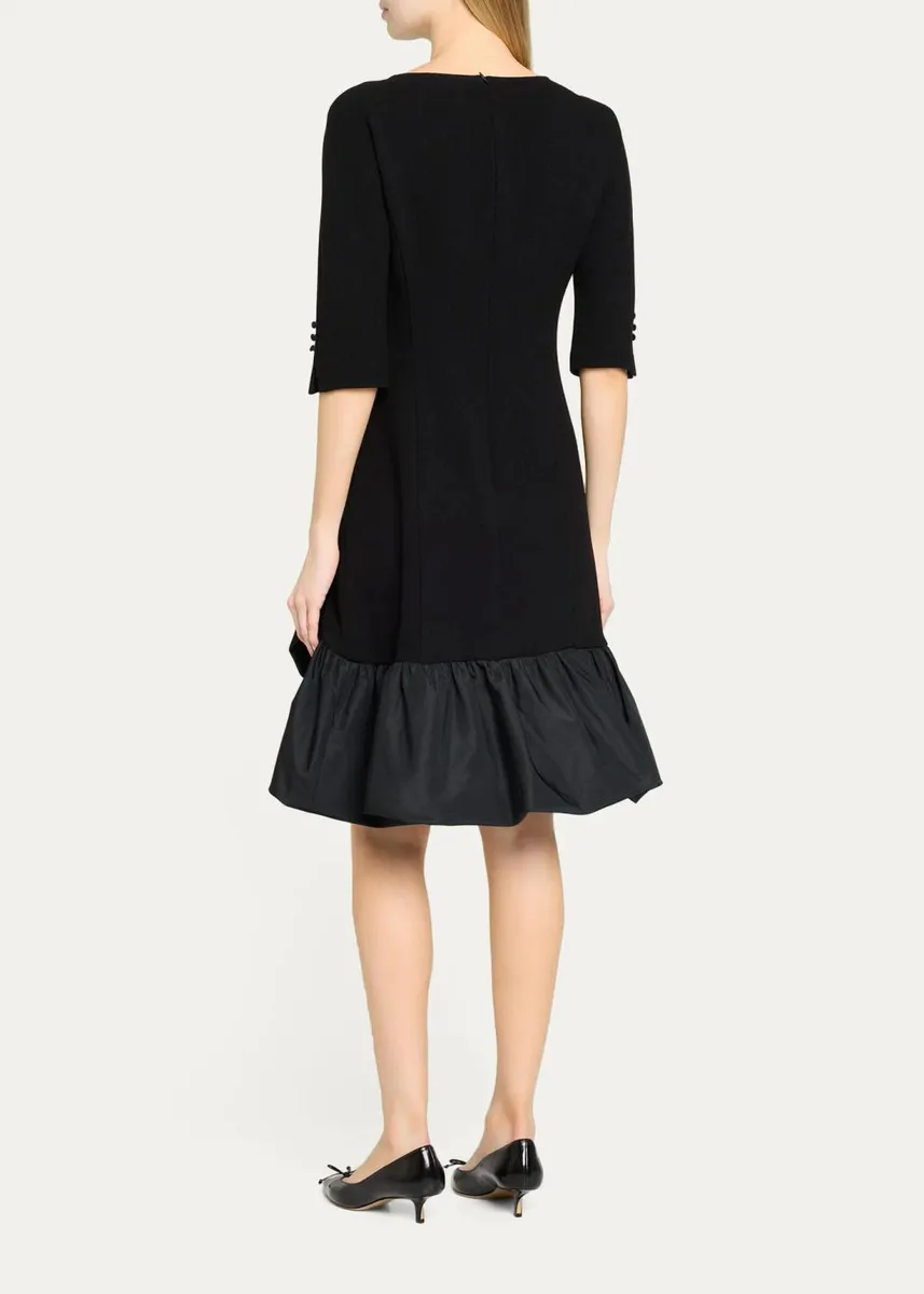 Rickie Freeman for Teri Jon Taffeta Bubble-Hem Crepe Mini Dress | Thumbnail 3 Rickie Freeman for Teri Jon Taffeta Bubble-Hem Crepe Mini Dress | Thumbnail 3