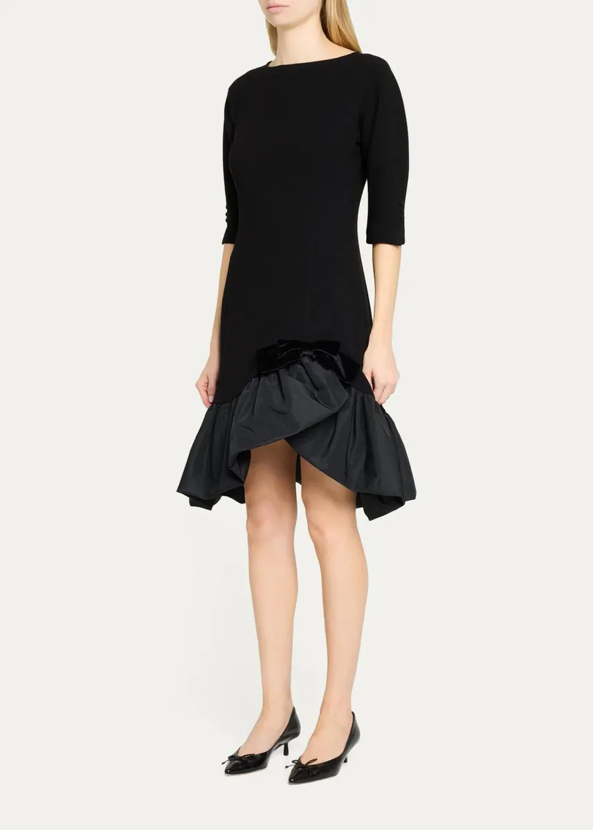Rickie Freeman for Teri Jon Taffeta Bubble-Hem Crepe Mini Dress | Thumbnail 4 Rickie Freeman for Teri Jon Taffeta Bubble-Hem Crepe Mini Dress | Thumbnail 4