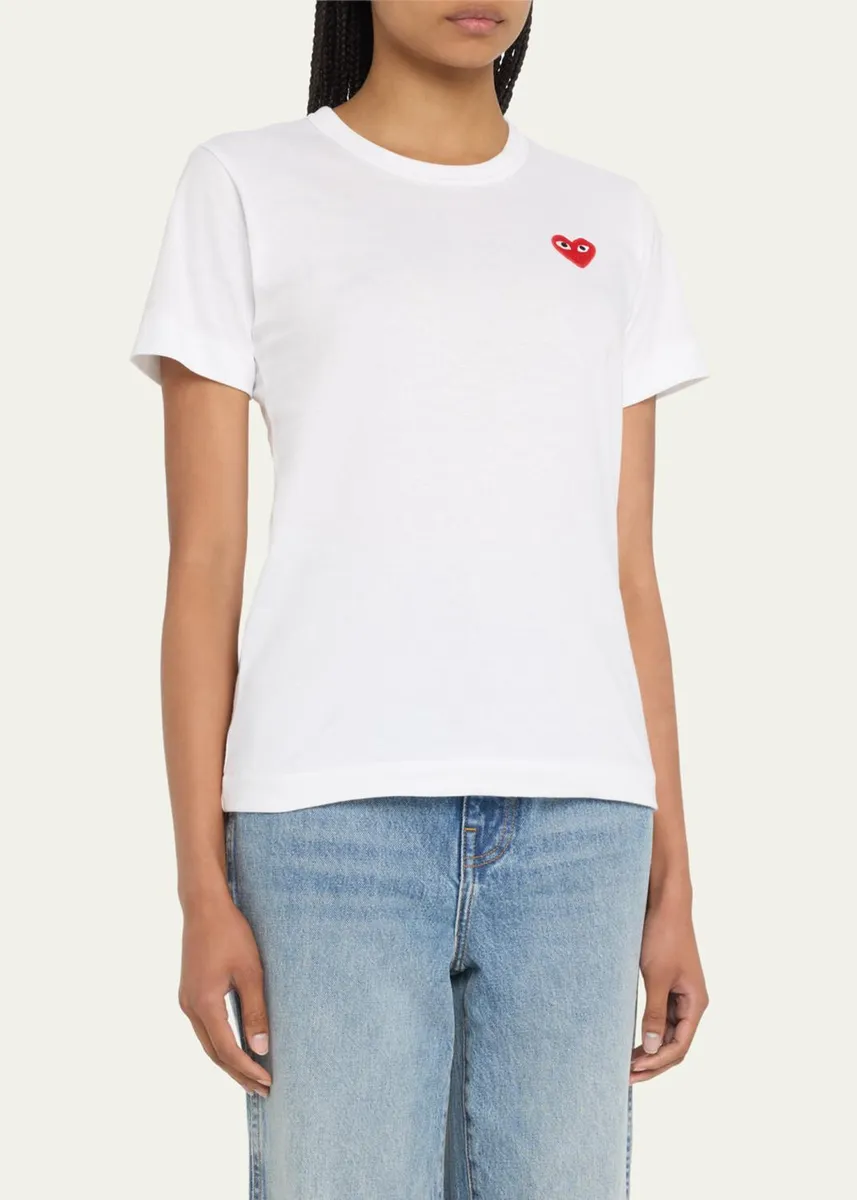 CDG Play Heart Logo Short-Sleeve Cotton T-Shirt | Thumbnail 4 CDG Play Heart Logo Short-Sleeve Cotton T-Shirt | Thumbnail 4