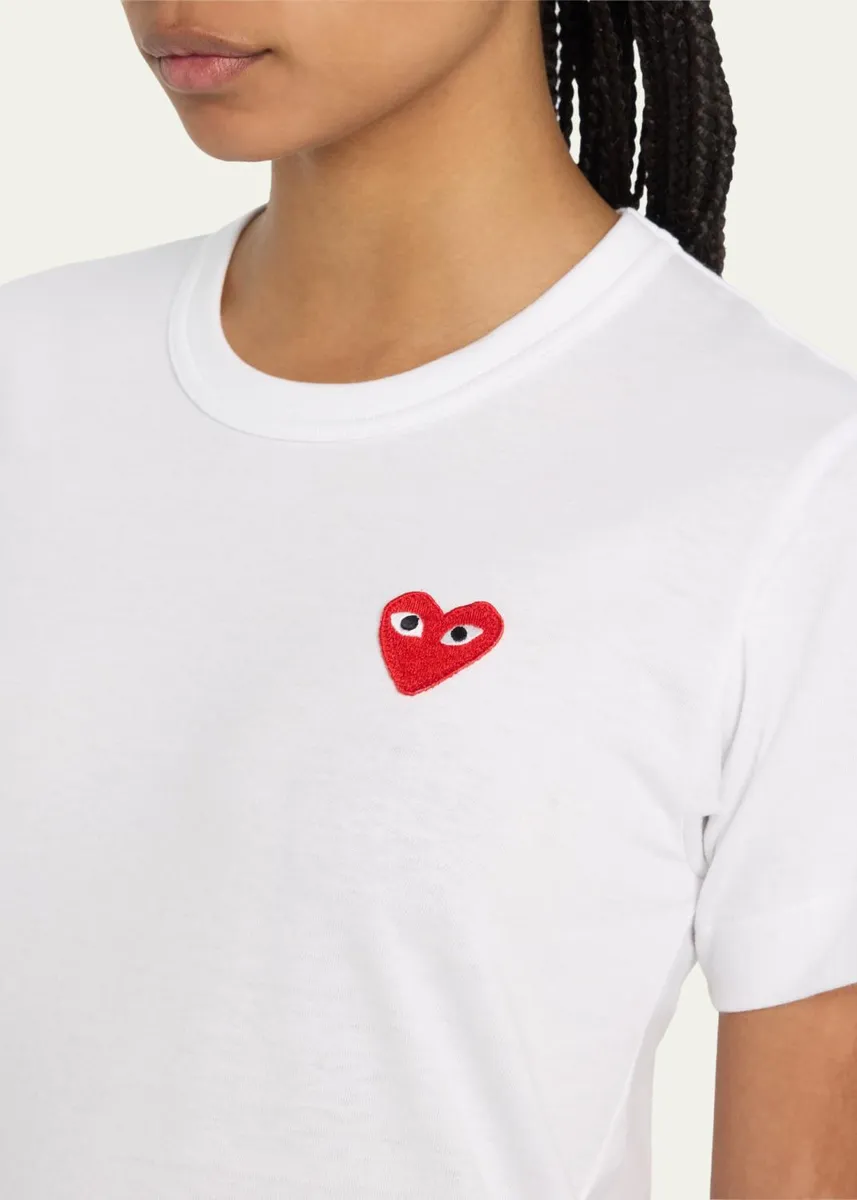 CDG Play Heart Logo Short-Sleeve Cotton T-Shirt | Thumbnail 5 CDG Play Heart Logo Short-Sleeve Cotton T-Shirt | Thumbnail 5