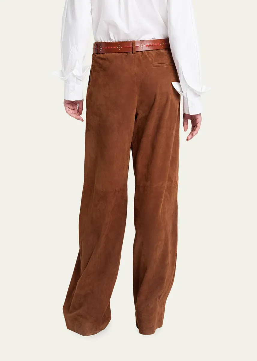 TWP Hudson St Suede Wide-Leg Pants | Thumbnail 3