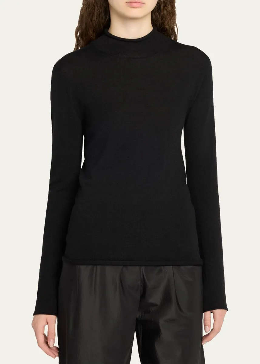 The Row Phaed Cashmere Mock-Neck Sweater | Thumbnail 4 The Row Phaed Cashmere Mock-Neck Sweater | Thumbnail 4
