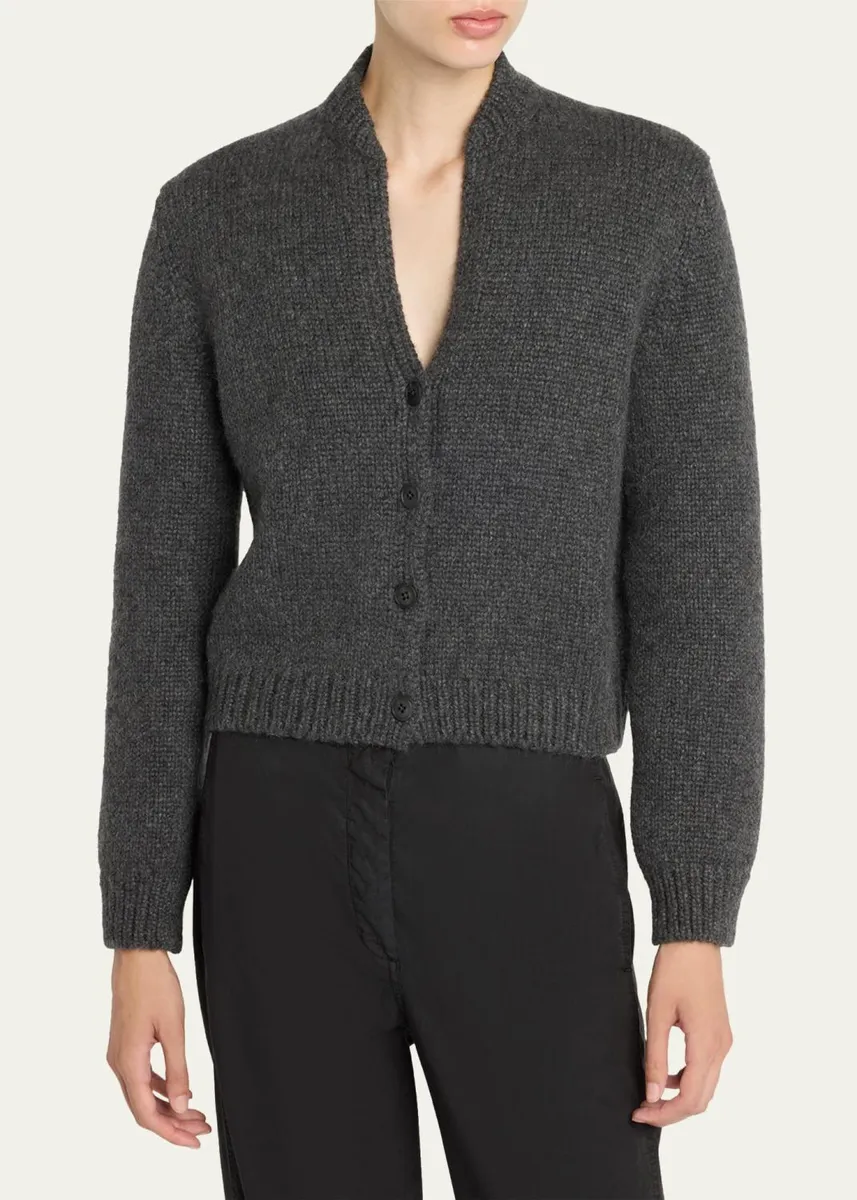 The Row Poynta Cashmere V-Neck Cardigan | Thumbnail 4 The Row Poynta Cashmere V-Neck Cardigan | Thumbnail 4