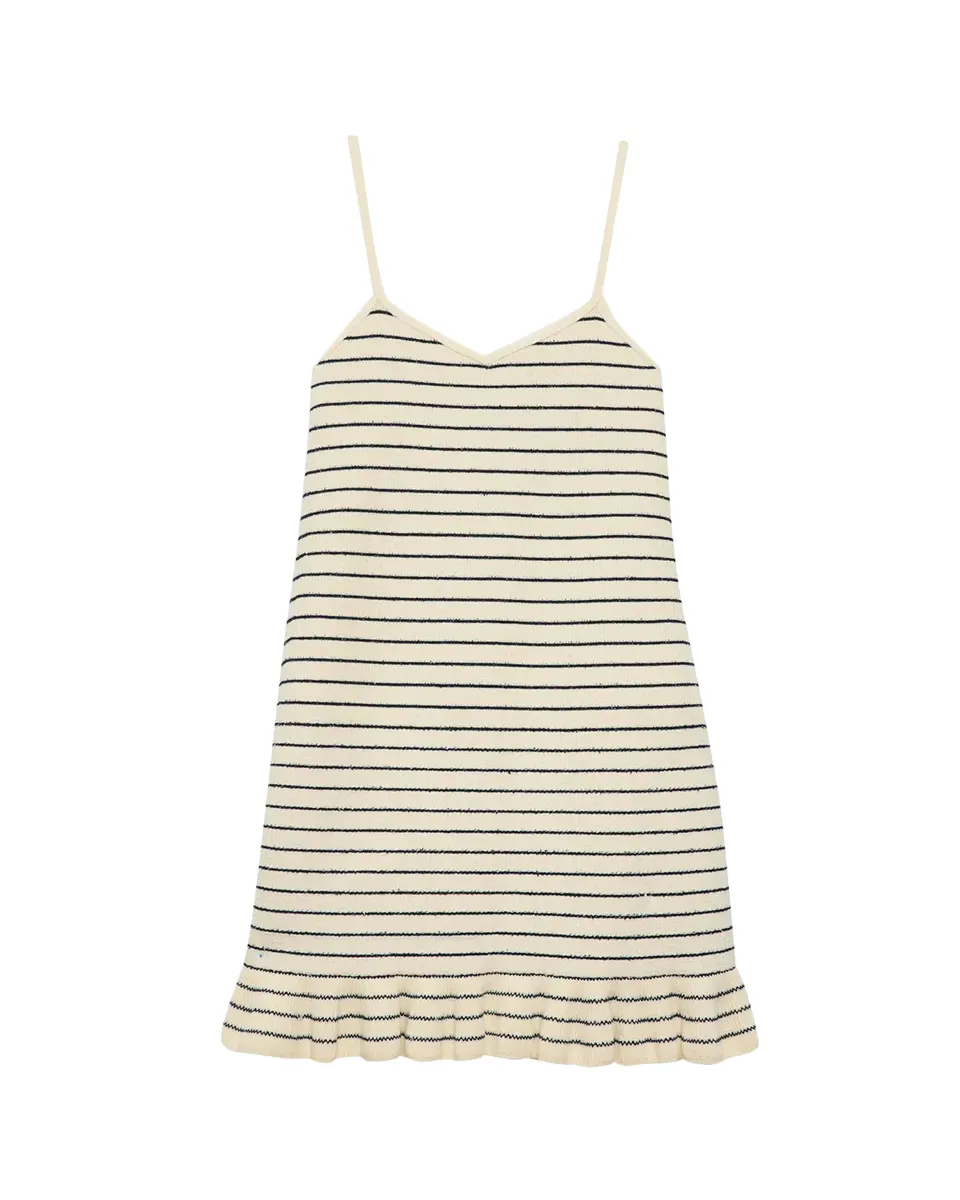 JW Anderson Sleeveless Striped Rib Ruffle Mini Dress | Thumbnail 2 JW Anderson Sleeveless Striped Rib Ruffle Mini Dress | Thumbnail 2