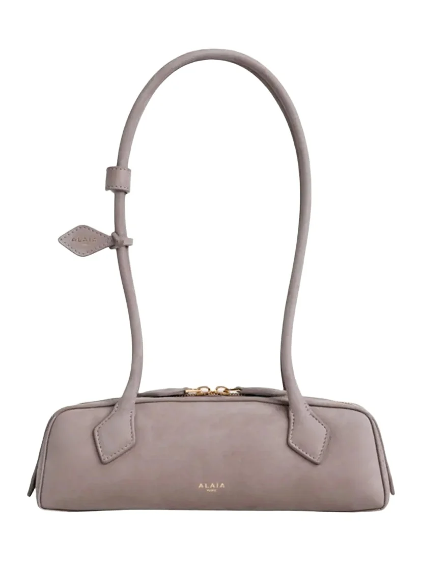 ALAÏA Le Teckel Suede Shoulder Bag
