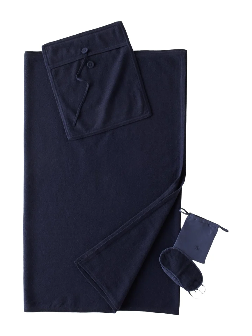 Cashmere Travel Blanket and Eye Mask Set Cashmere Travel Blanket and Eye Mask Set