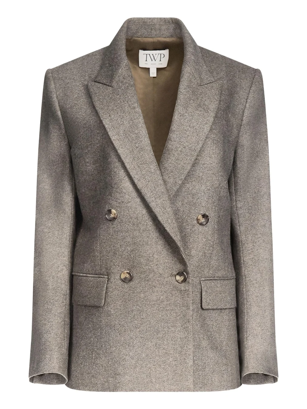 Harper Double-Breasted Herringbone Blazer Harper Double-Breasted Herringbone Blazer